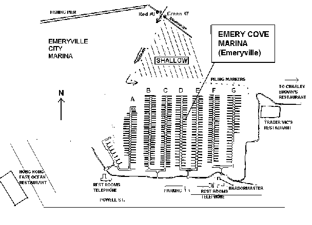 Map of Emery Cove Marina