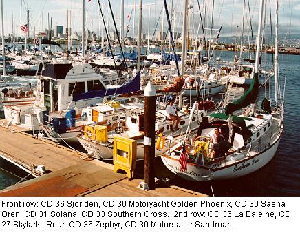 Nine Cape Dory boats